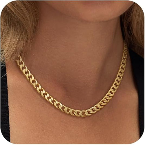 Otília | Colar Dourado de Elos Grossos