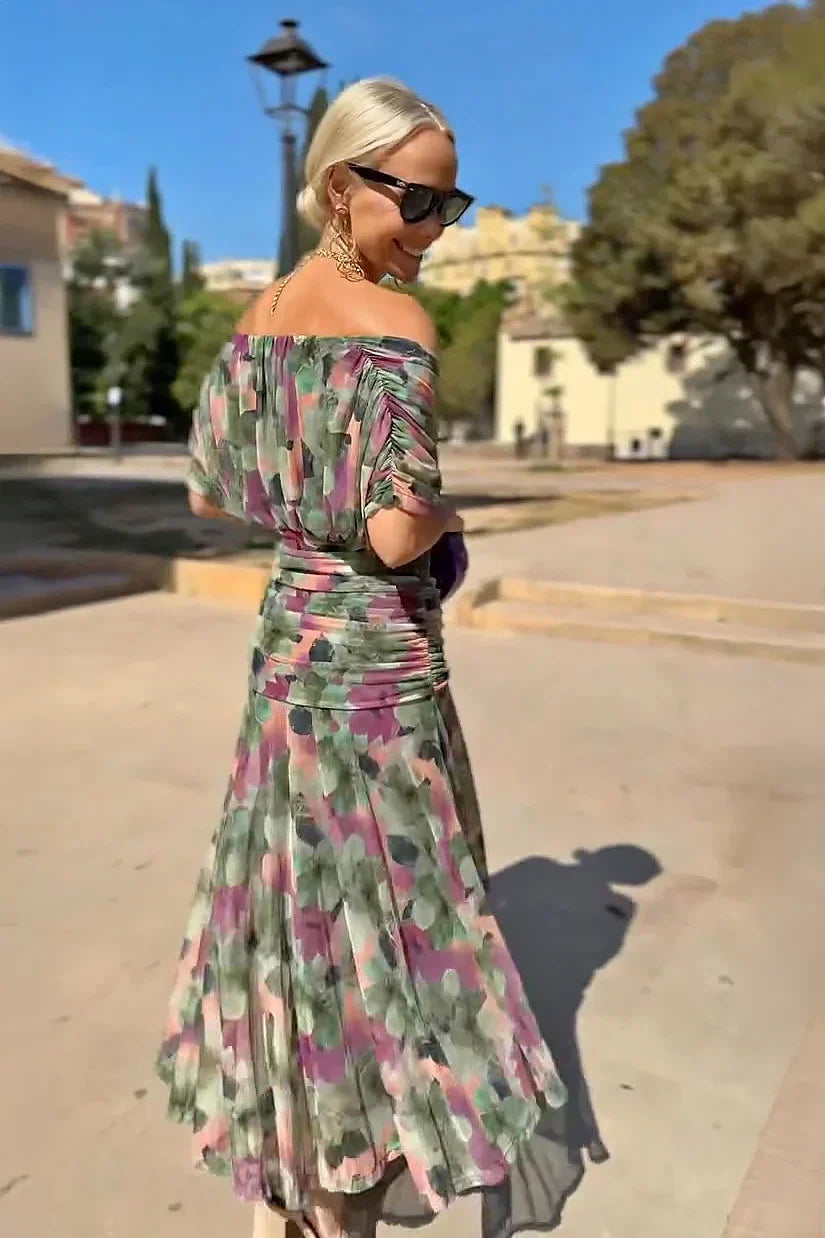Luísa - Vestido Maxi de Festa Elegante com Decote em V
