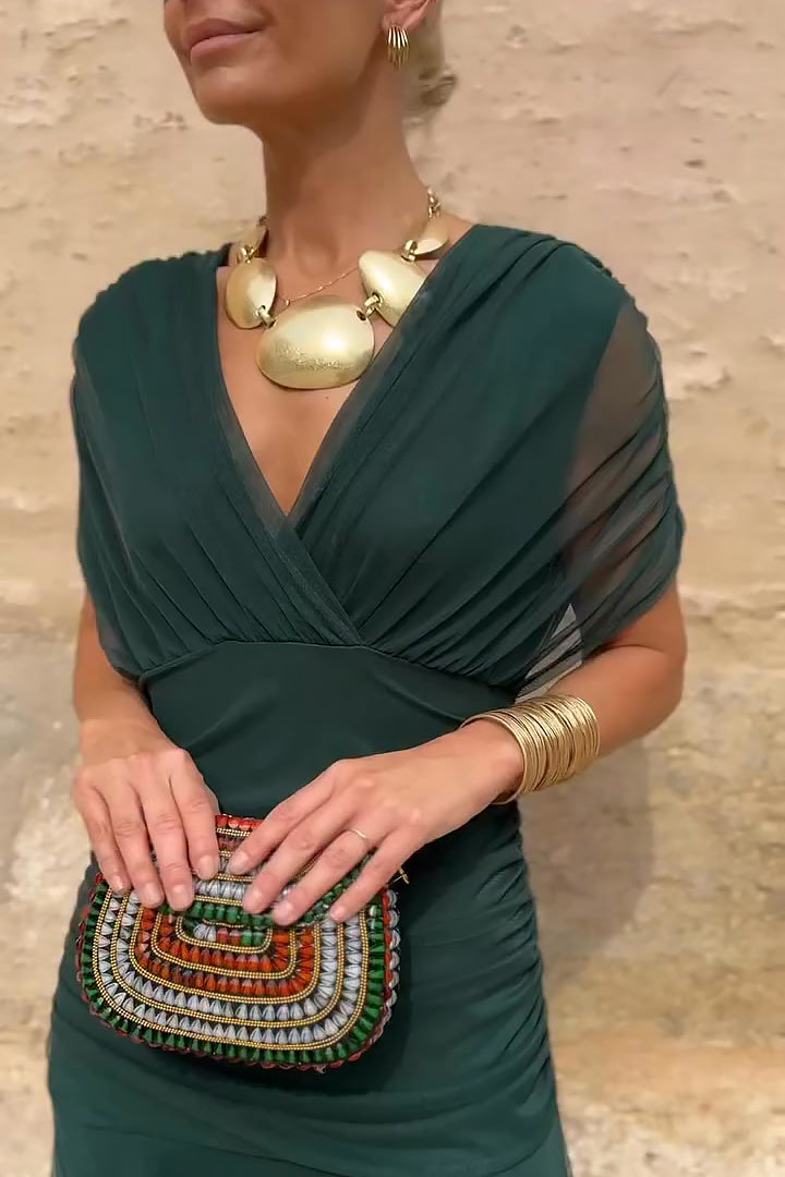 Luísa - Vestido Maxi de Festa Elegante com Decote em V