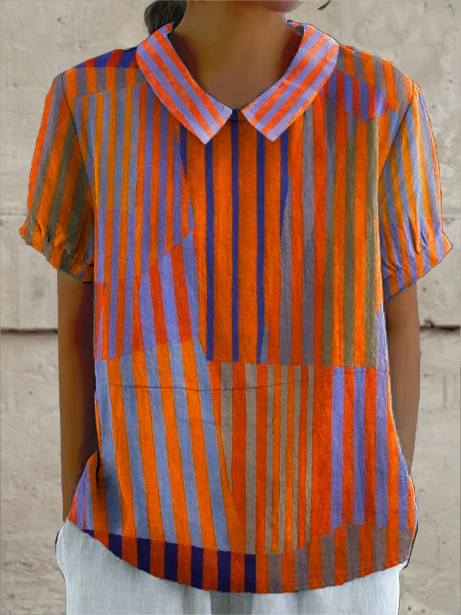 Nina - Camisa Listrada Geométrica