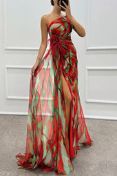 Nicole | Vestido de Gala Drapeado de Um Ombro