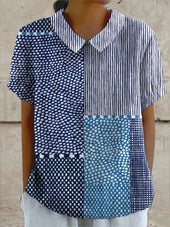 Alina - Camisa com Estampa Patchwork