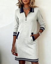 Sofia | Vestido Polo com Fecho e Manga Comprida