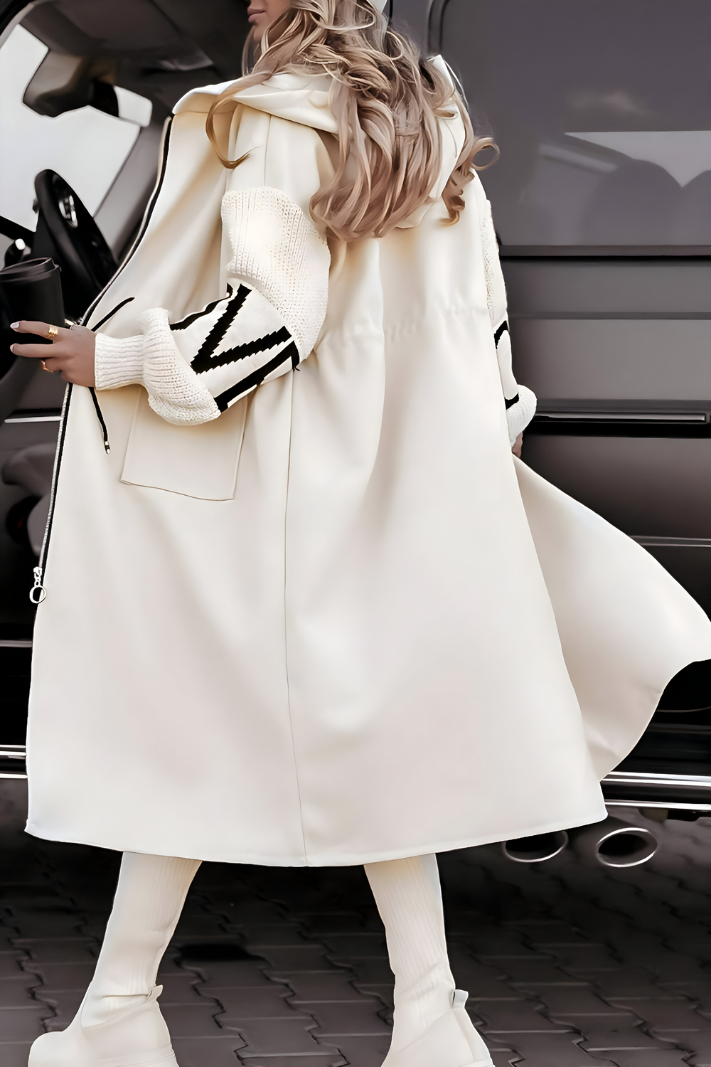 Rosa - Casaco-cardigan elegante