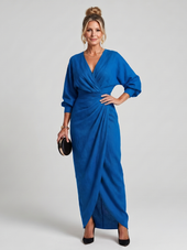 Sónia | Vestido Midi Traçado Drapeado