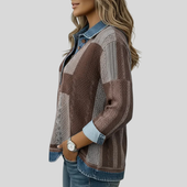 Mariana | Blusa Patchwork com Gola e Botões