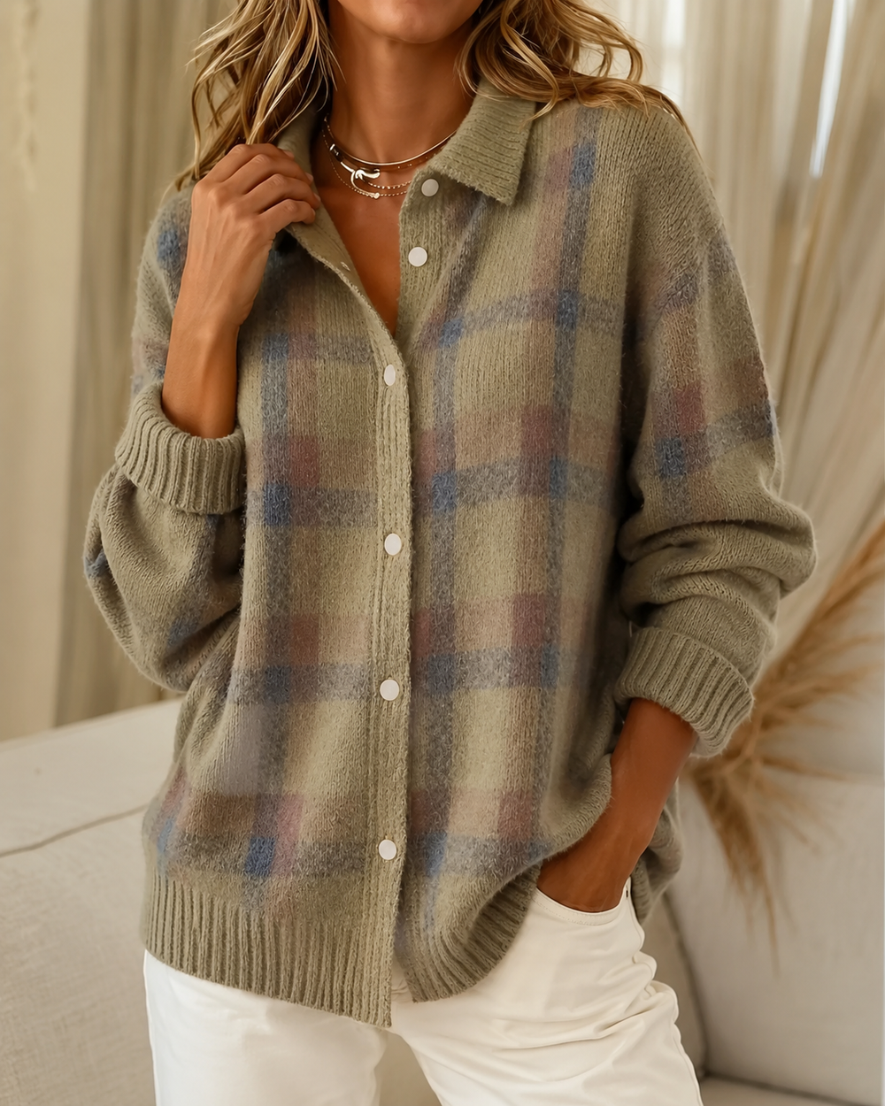 Tesa | Camisola de Malha Xadrez