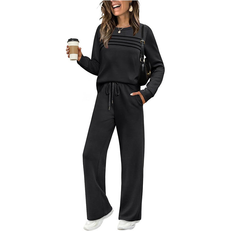Arminda | Conjunto de Camisola e Calças Largas com Cordão
