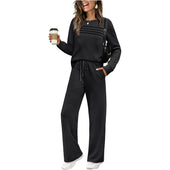 Arminda | Conjunto de Camisola e Calças Largas com Cordão