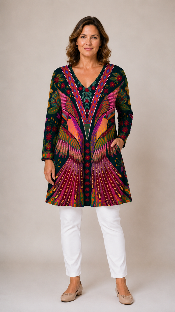 JAYLA | Dolga bluza z V-izrezom