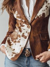 Patrícia | Blazer Vintage com Padrão Vaca