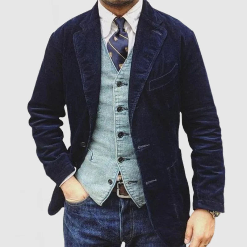 Vasco | Blazer vintage de bombazina com colete
