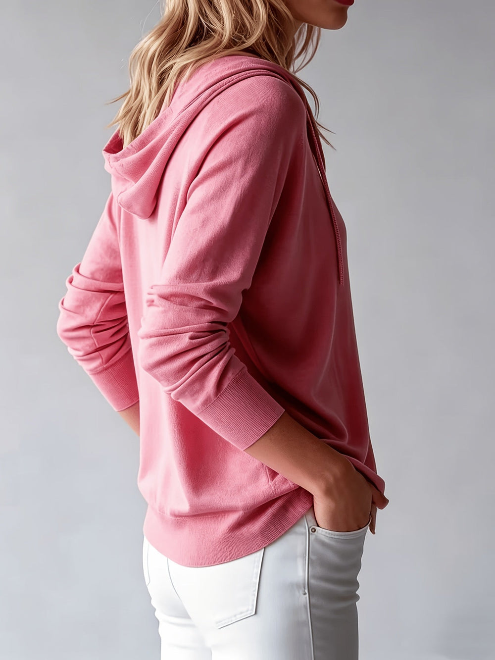 Rosanna | Jopica s kapuco in gumbi – roza