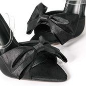 Slingback lodičky na vysokom podpätku s mašľou