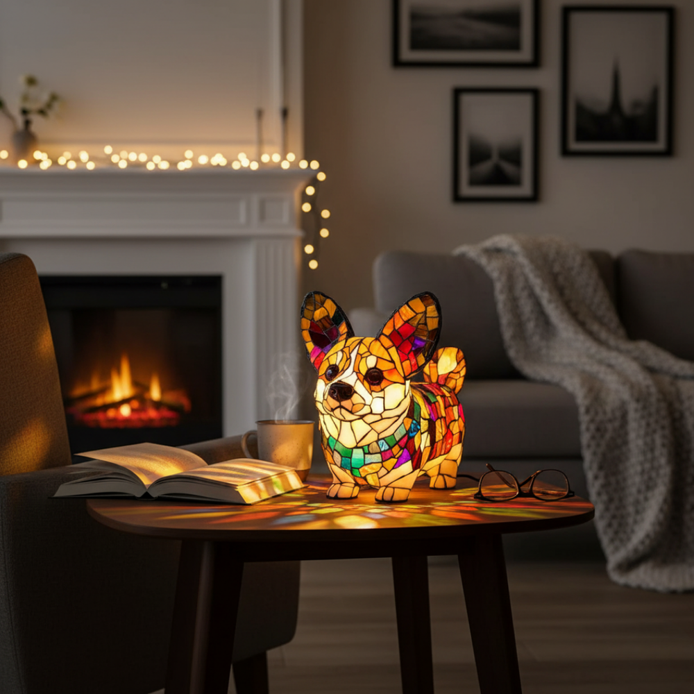 Corgi Radiante | Figura Luminosa Decorativa