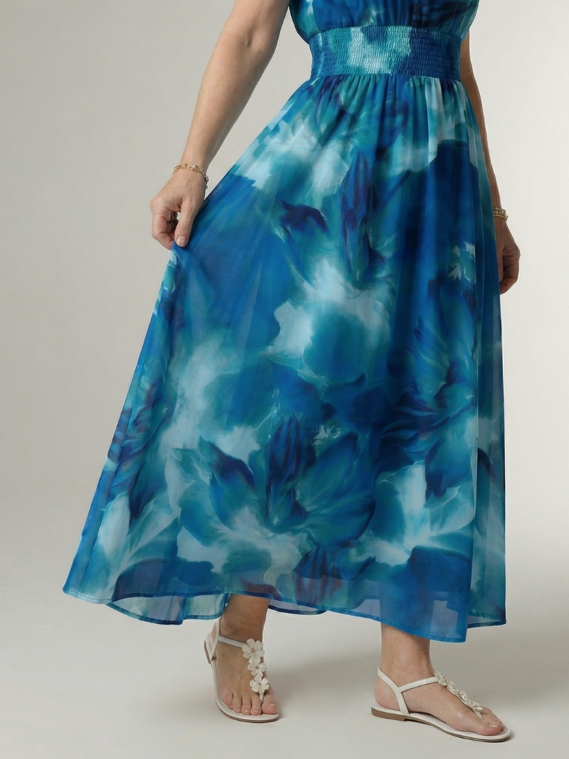 Fátima | Vestido Midi Franzido com Decote Halter