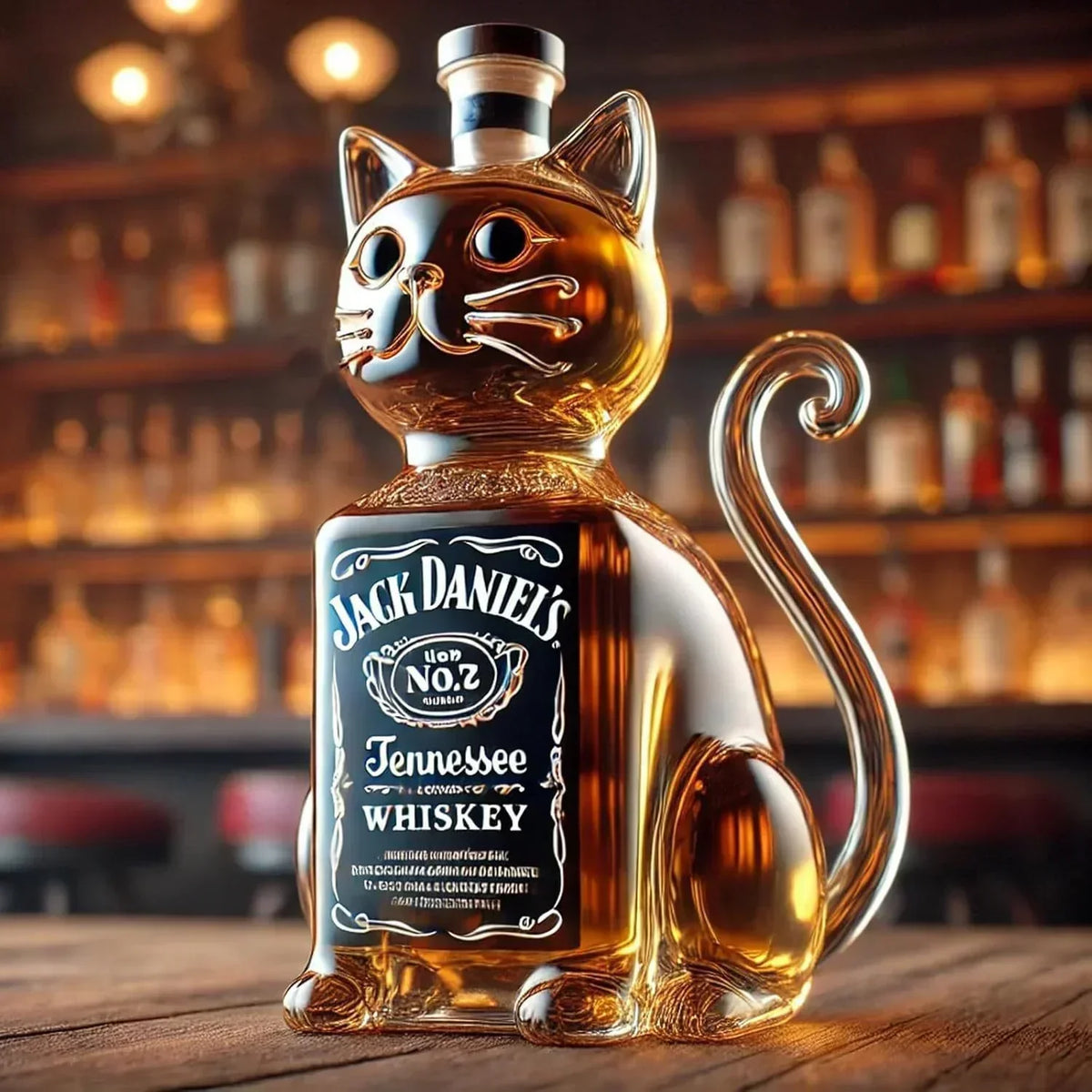 Gato Garrafa de Whisky