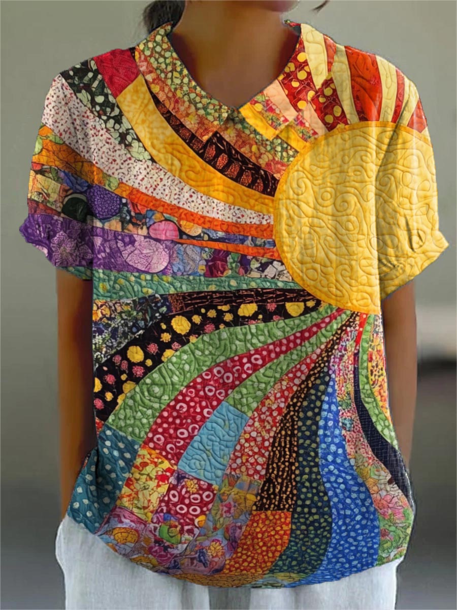 Mel - Camisa Patchwork Sunburst