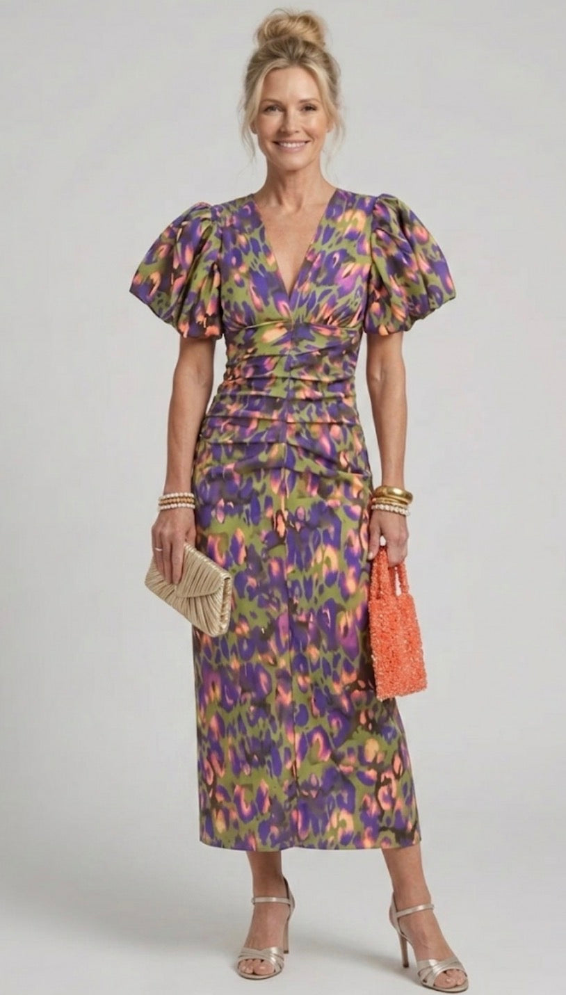 Lília | Vestido Midi Plissado