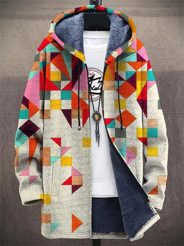 Violeta | Casaco Multicolor com Capuz e Fecho