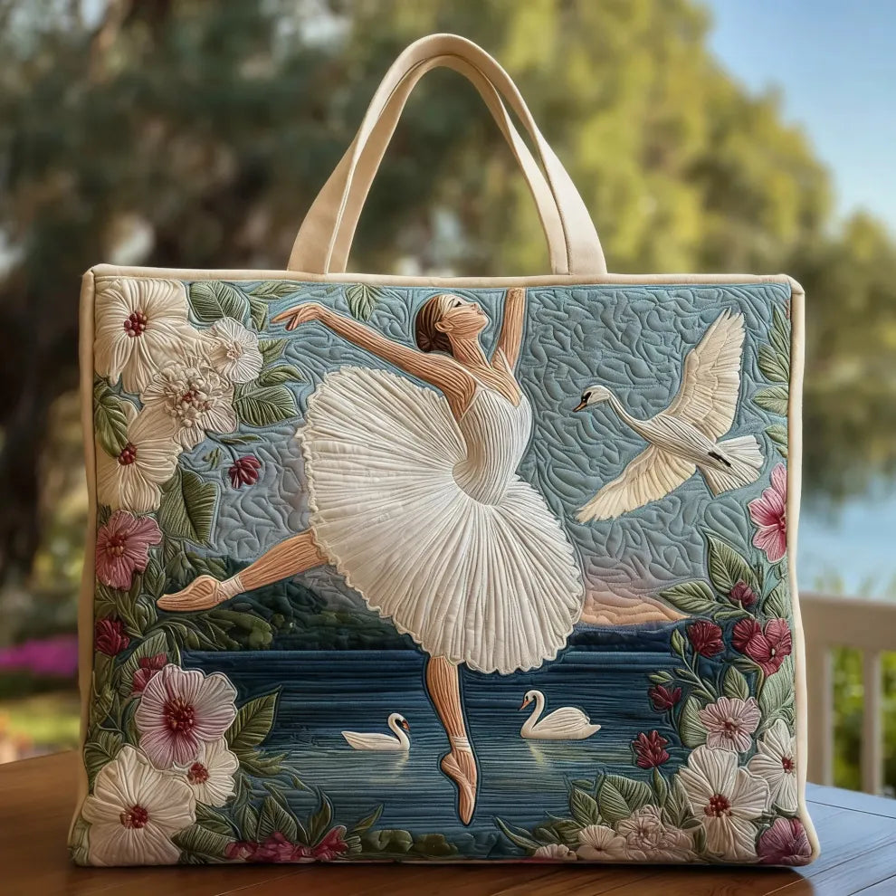 Elegância do Ballet do Cisne - Saco acolchoado Feito à Mão