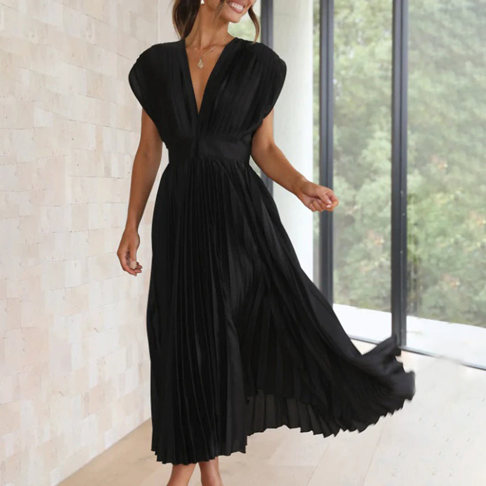 Estela | Vestido Midi Plissado Elegante
