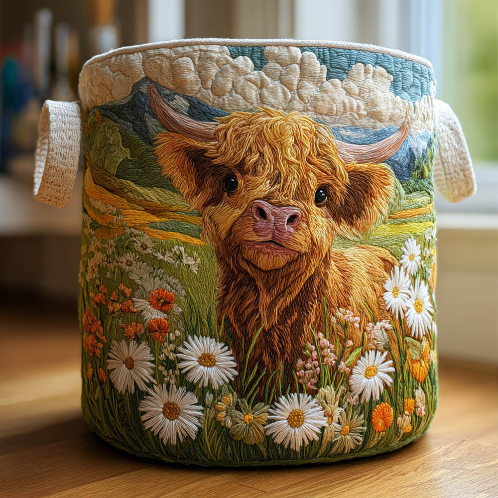 Flores das Highlands | Cesto de Roupa Feito à Mão