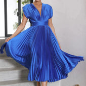 Estela | Vestido Midi Plissado Elegante
