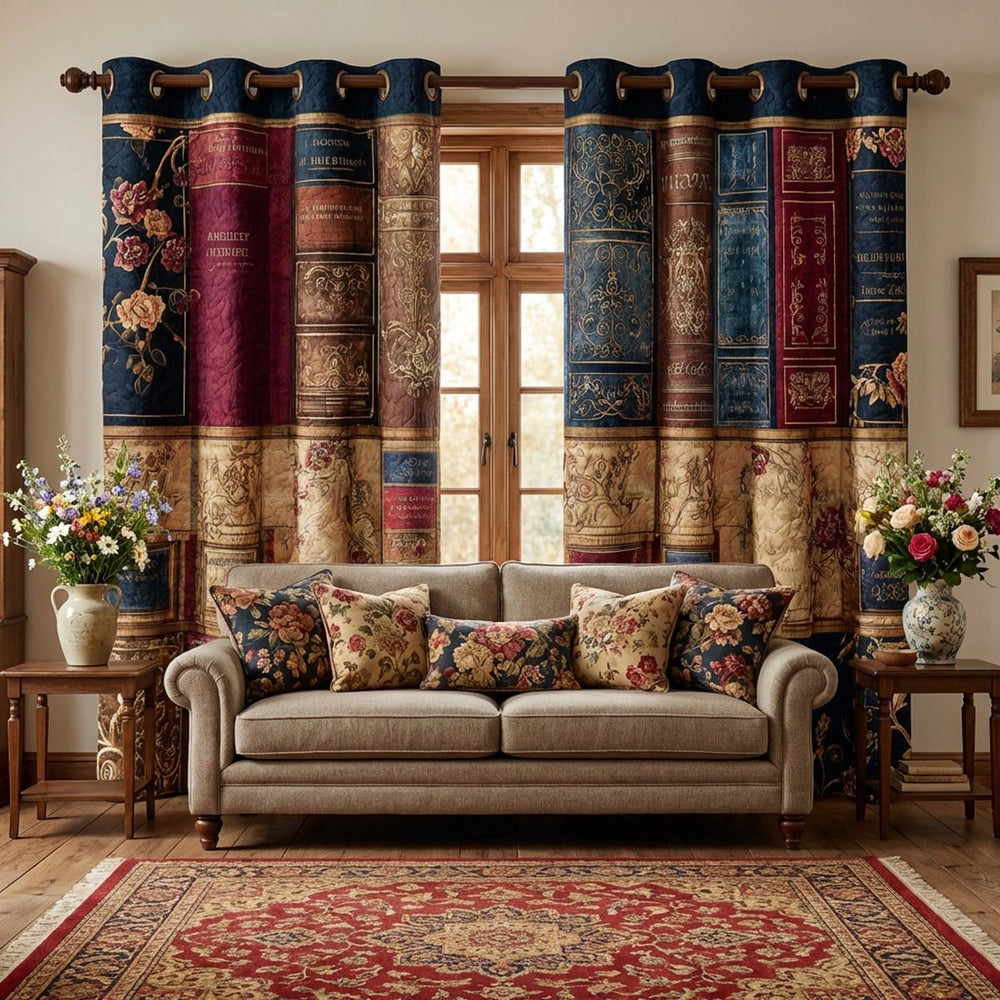 Cortinado Acolchoado Refúgio dos Livros