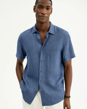 Camisa de Botão - Colarinho Aberto