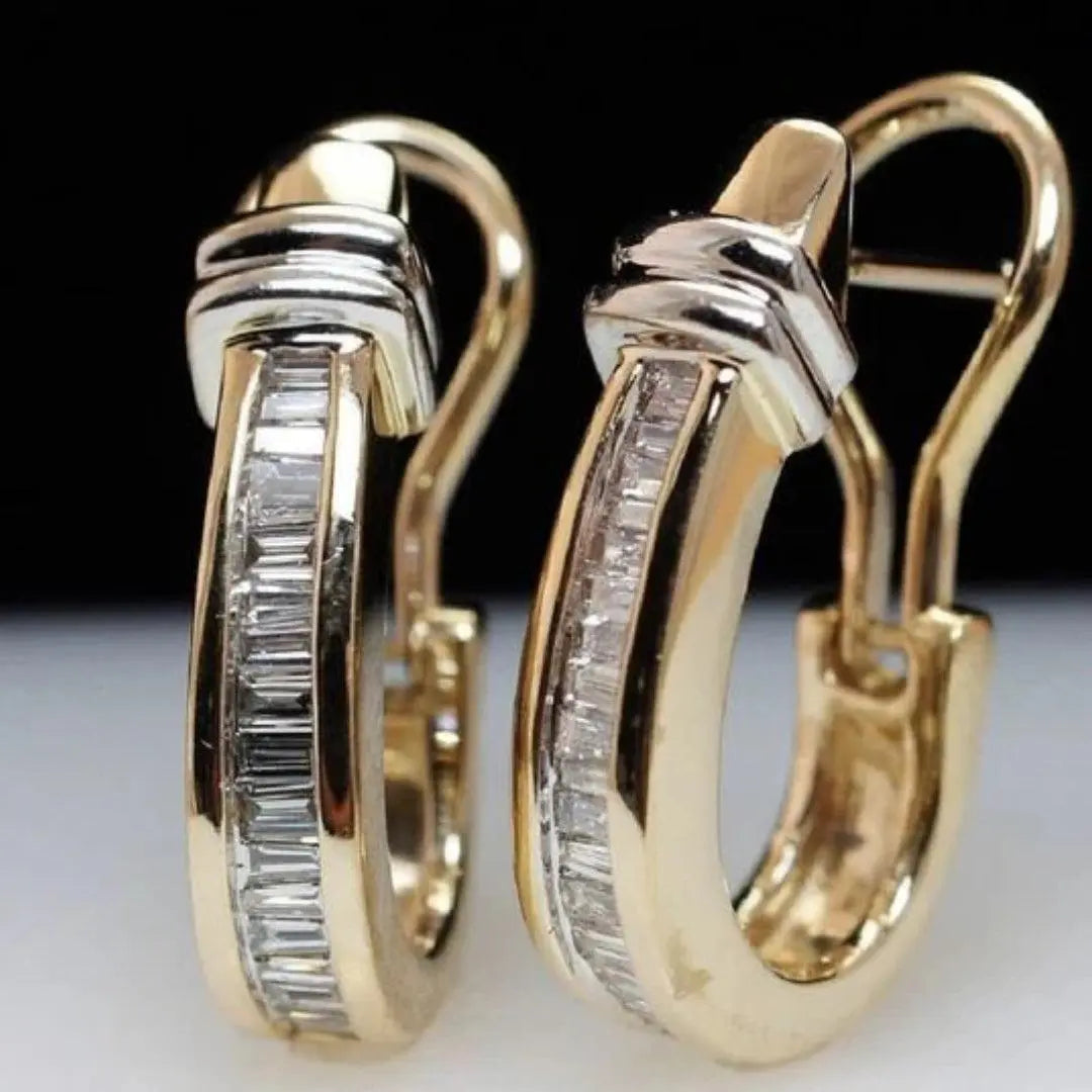 Vintage Ohrringe aus Gold und Diamanten