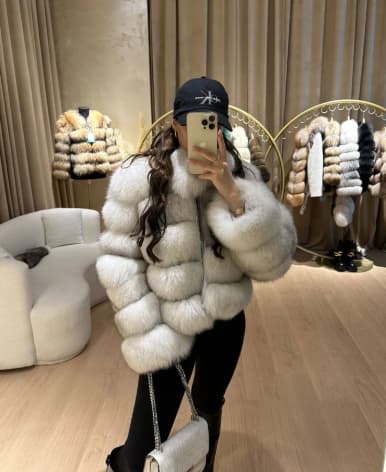 RIHANNA | Kratka premium jakna iz pravega lisičjega krzna