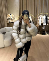 RIHANNA | Kratka premium jakna iz pravega lisičjega krzna