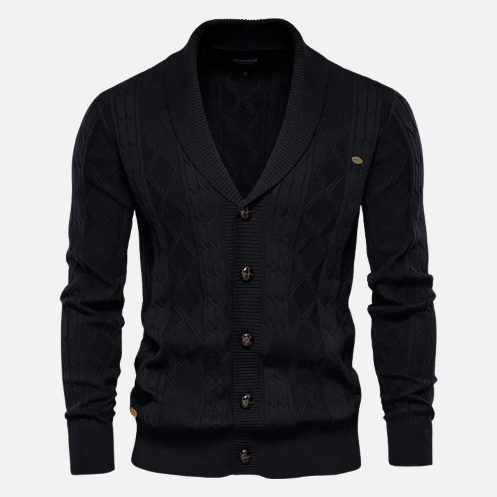 Francisco - Cardigan Argyle Mistura Suave