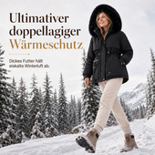 Lena | Parka de Inverno Quente com Capuz de Pelo Sintético