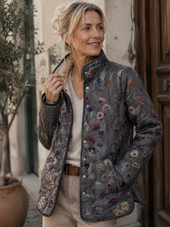 Kizil | Casaco Acolchoado com Estampado Floral