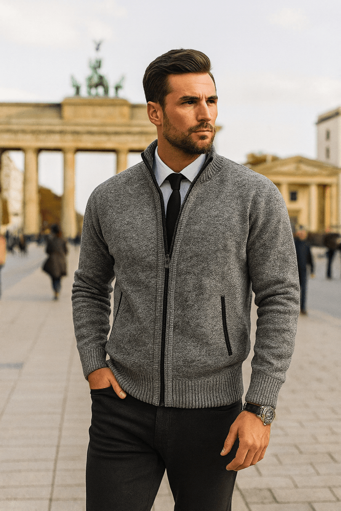 Leon | Camisola de malha com fecho