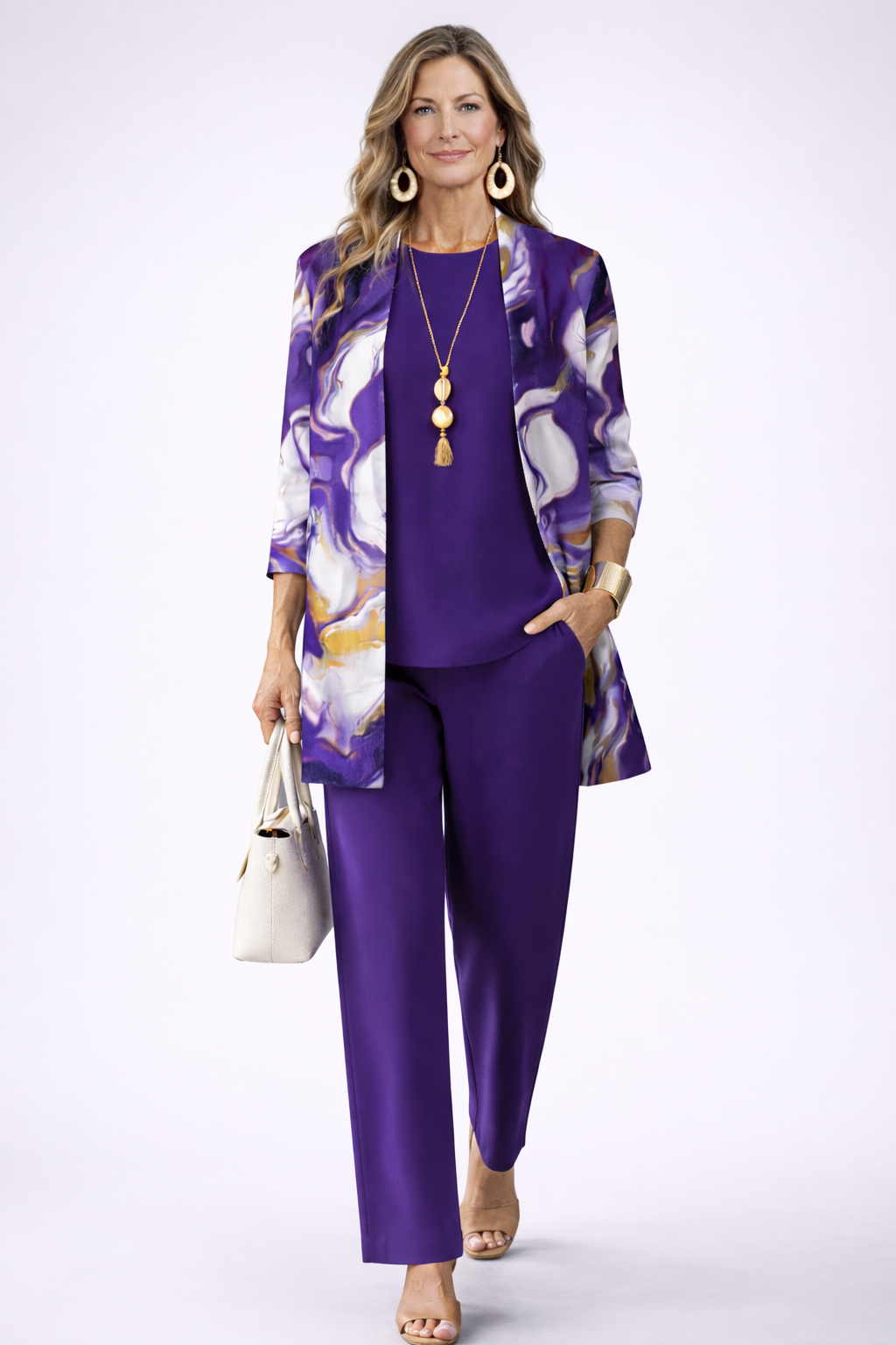 Gracinda | Conjunto Elegante de Três Peças