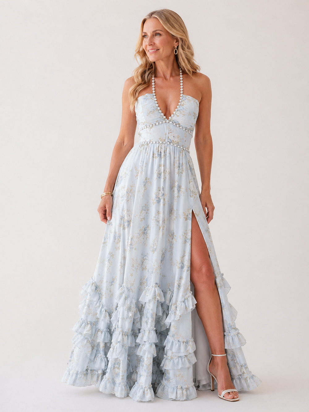 Conceição | Vestido Comprido Romântico em Camadas