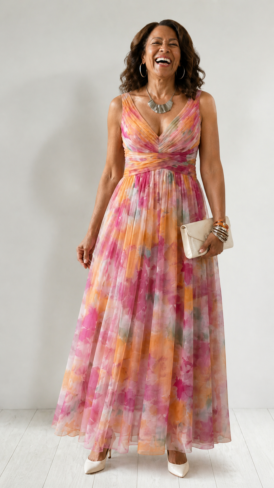 Lídia | Vestido Comprido Traçado Fluido