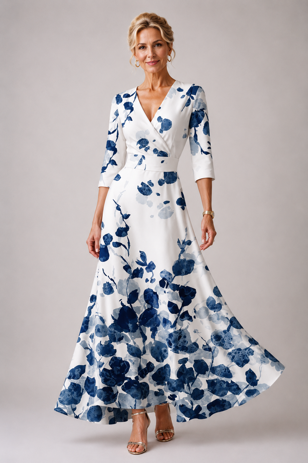 Brígida | Vestido Comprido Floral Elegante