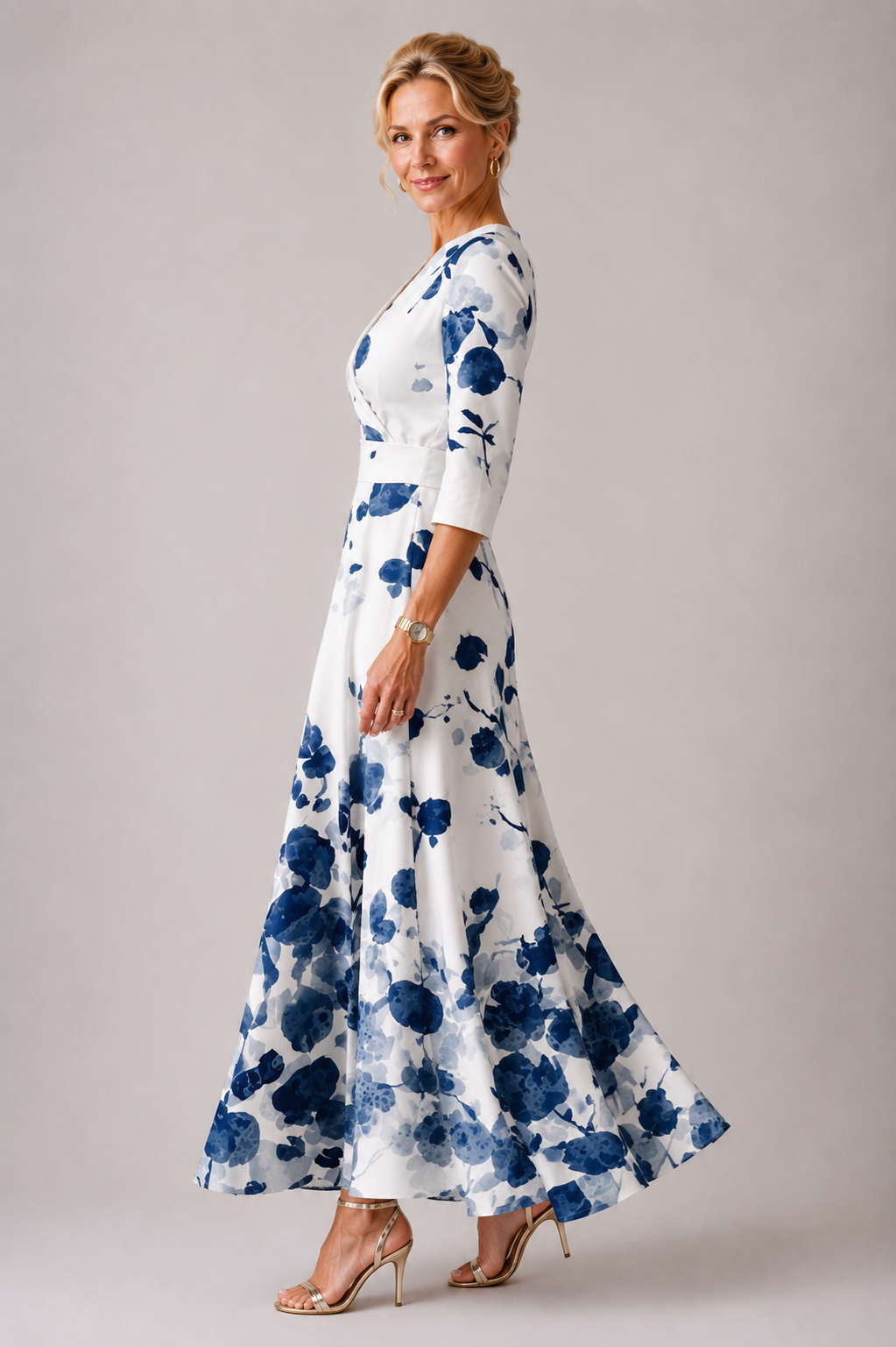 Brígida | Vestido Comprido Floral Elegante