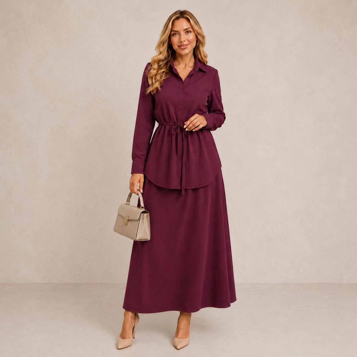 Constança | Conjunto de Camisa e Saia Longa