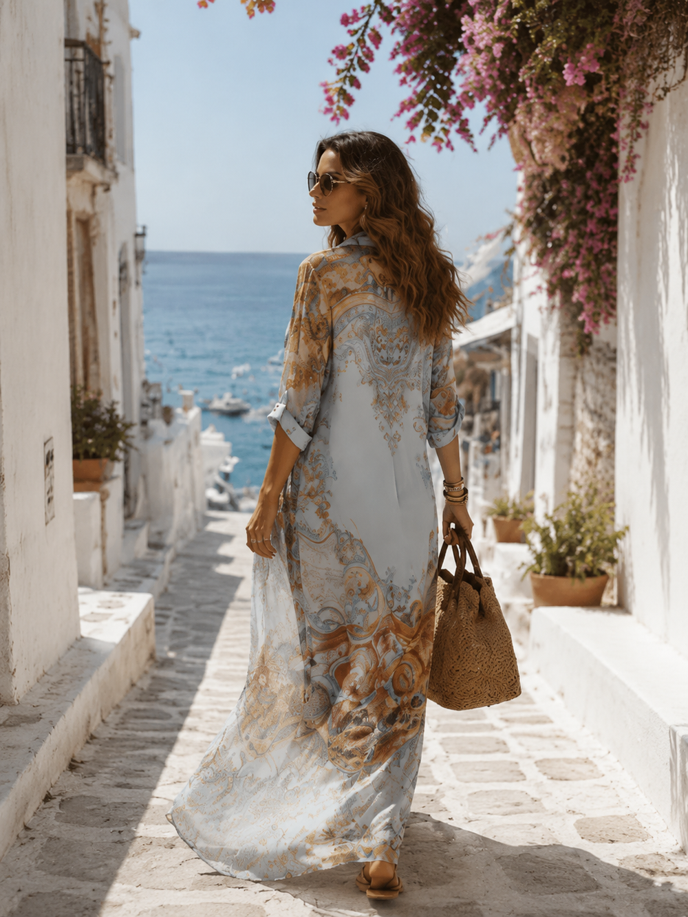 Beatriz | Vestido Comprido Estampado em Chiffon