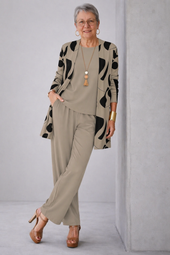 Sílvia | Conjunto Elegante de Três Peças