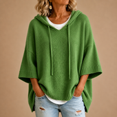 Ottavia | Camisola Poncho de Malha com Capuz
