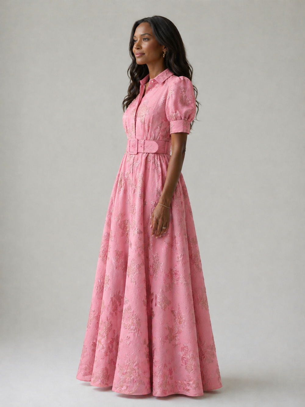 Rosário | Vestido Comprido Floral com Cinto