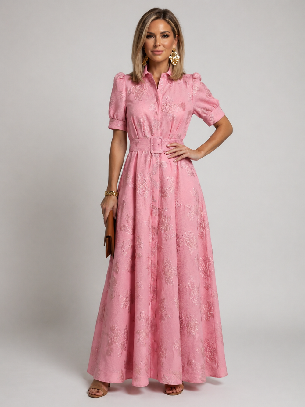 Rosário | Vestido Comprido Floral com Cinto