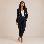 Mirela | Blazer Cintado e Calça Reta