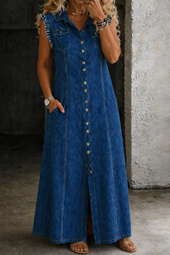 Leonor - Vestido de Ganga Tamanhos Grandes